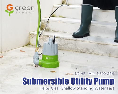 Green Expert 1/2 HP Submersible Utility Pump, 2500 GPH - Image 4