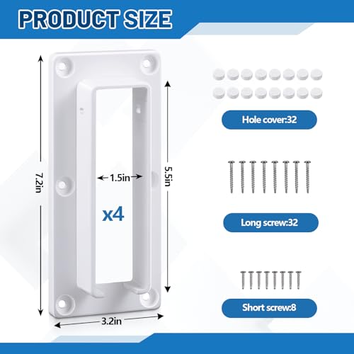 4 Pcs Vinyl Fence Brackets 1.5" X 5.5" External with Screws - Image 3