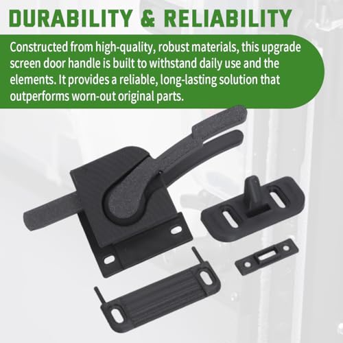RV Screen Door Handle Kit for Dexter Right Hand Black - Image 4
