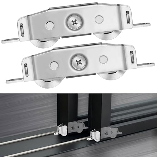 2 Pack Sliding Door Rollers Replacement, Stainless Steel Patio - Image 2