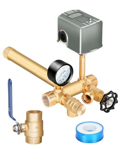 Miumoon 1"x 11" Well Pressure Tank Tee Kit with 30-50Psi Pressure - Image 2