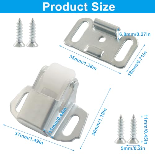 Roller Catch for Cabinet Doors, 1 Set - Image 4