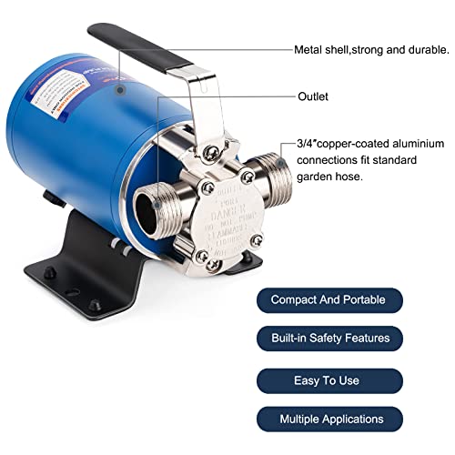 TecHome 12V Water Transfer Pump Water Pump Portable - Image 5