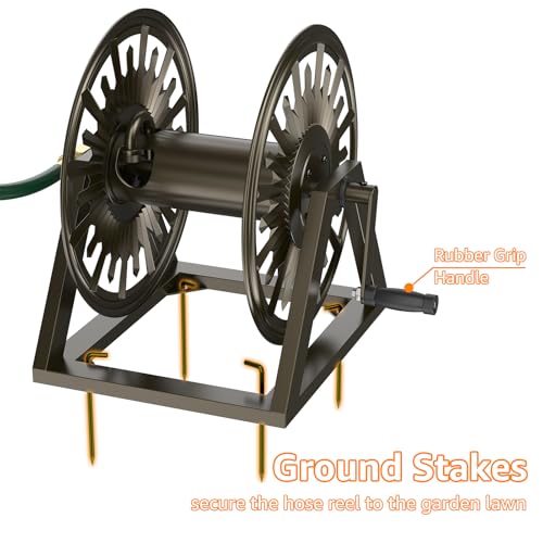 Wall/Floor Mount Hose Reel, Holds 200-Feet of 5/8-Inch Hose - Image 6