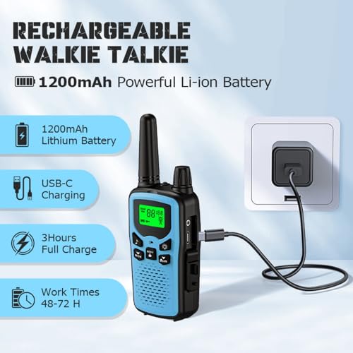 Rechargeable walkie talkies for Adult walkie talkies Long - Image 5
