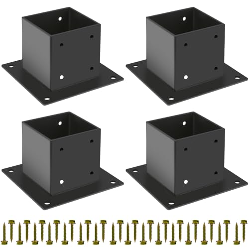 4×4 Post Base 4 Pcs,Deck Post Brackets - Image 2
