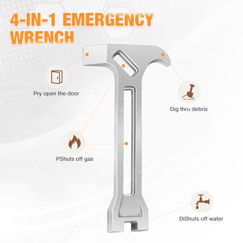 4-in-1 Emergency Tool – Gas & Water Shut Off Wrench | Hand Tools - Image 3