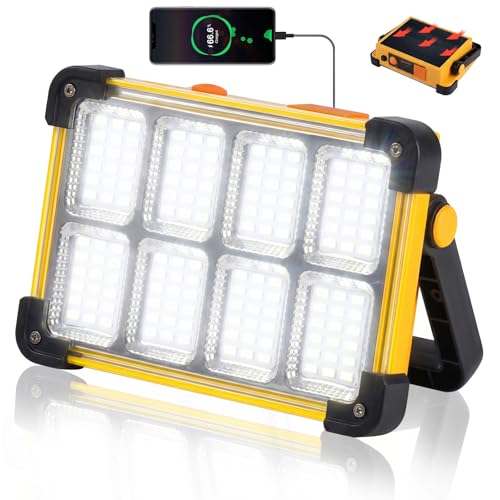 120W LED Solar Work Light, 144 LED 10000LM Portable Flood - Image 2