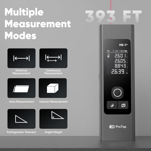 2-in-1 Laser Measure & Line Laser 393 FT - Distance Meter - Image 4