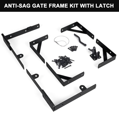 Gate Hardware Kit for Wood Fence, Corner Brace Bracket - Image 4