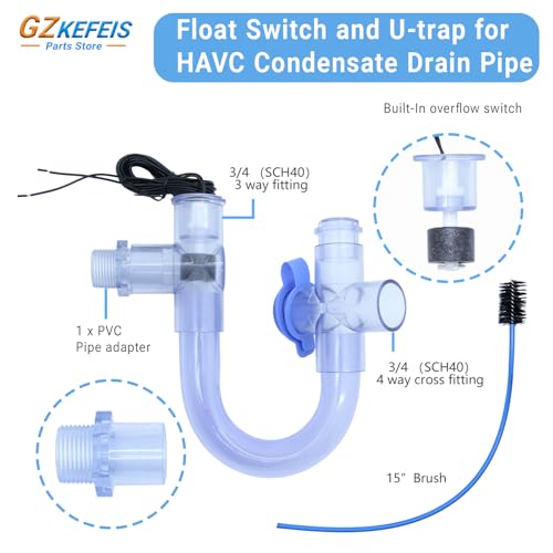Condensate Trap with Built-In Overflow Switch for HVAC - Image 4