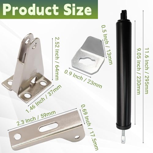 Storm Door Closer Kit with Chain, Adjustable Speed, Black - Image 3
