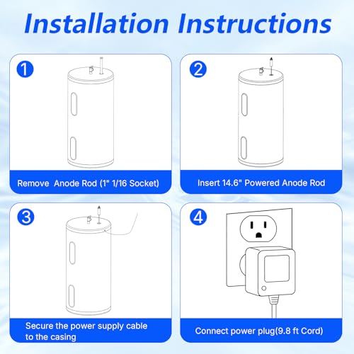 Electric Powered Anode Rod for Water Heater with Power Adapter - Image 8