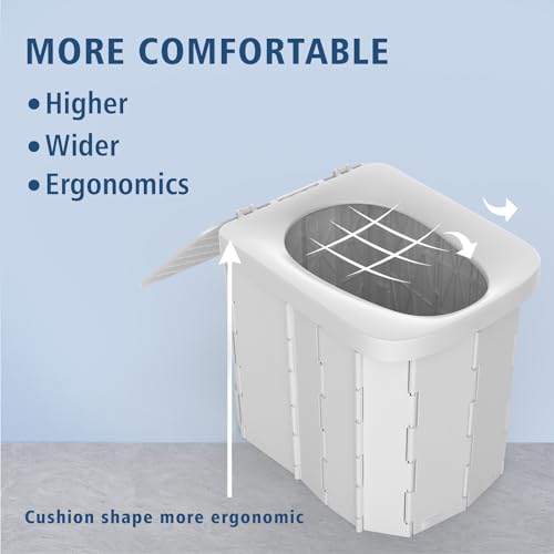 XL Portable Toilet for Adults & Kids, Extra Large Camping Toilet - Image 4