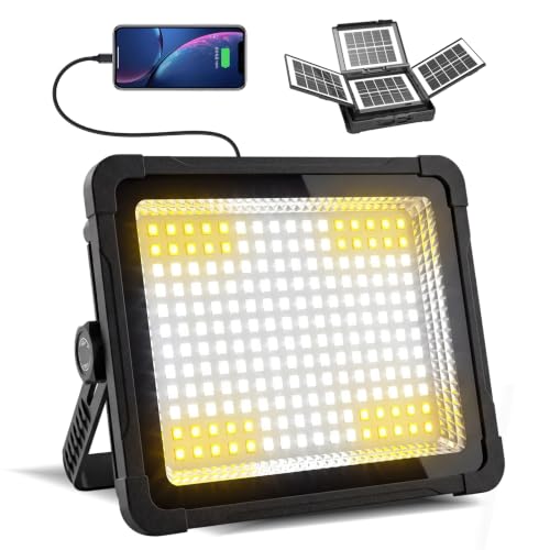 52000LM Solar LED Work Light Rechargeable, Portable Flood - Image 2