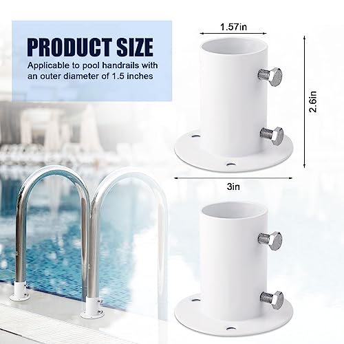 2pcs Pool Deck Flanges, Stainless Steel Pool Ladder - Image 4