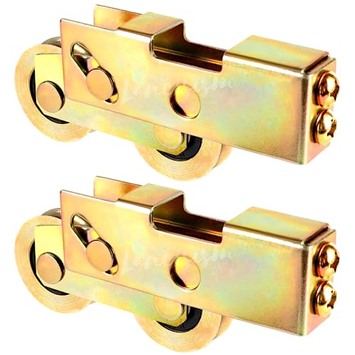 2Pcs Sliding Door Tandem Roller, Heavy-Duty 1-1/4 Inch Sliding - Image 2