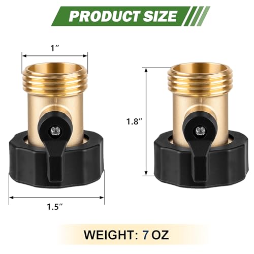 Garden Hose Shut Off Valve, 2 Pack Heavy Duty 3/4 Inch Solid - Image 3