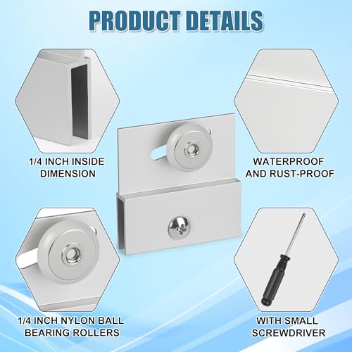 4 Pcs Shower Door Rollers,M 6054 Sliding Glass Door - Image 4