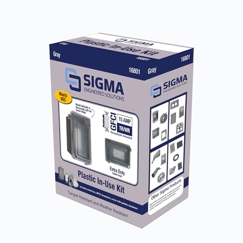Sigma 16801 Weatherproof 1-Gang WIU GFCI Receptacle Kit, Clear - Image 8