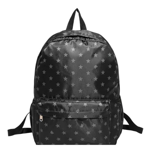 Travel Backpack for Women, Black Daypack with Star Pattern,25L - Image 2