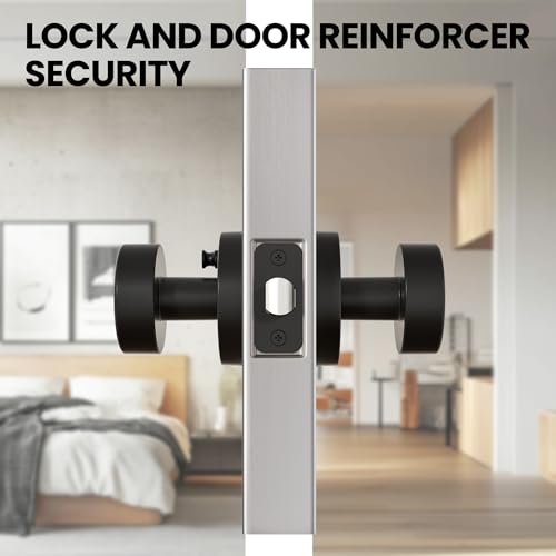 Single Hole Door Knob Reinforcement Long Plate, Brushed Nickel - Image 5