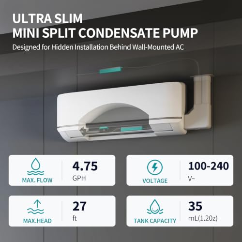 WATNOVA Slim Mini Split Condensate Pump, 4.75 GPH 27 ft | Home Repair - Image 3