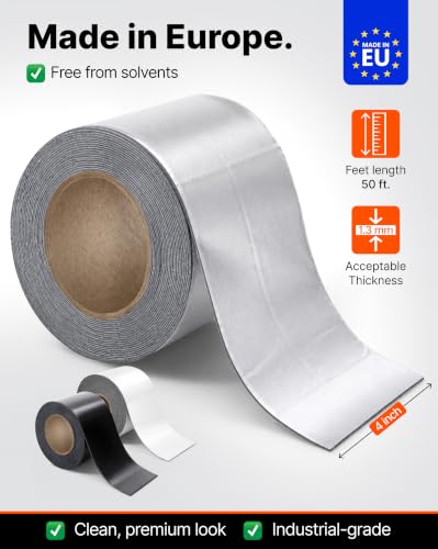 HSS Butyl Sealant Tape, 4 Inch x 50 Foot RV Roof Tape Black - Image 7