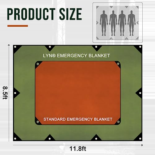 Safety Barrier：LYN XL Heavy Duty Survival Emergency Blanket/Tarp - Image 3