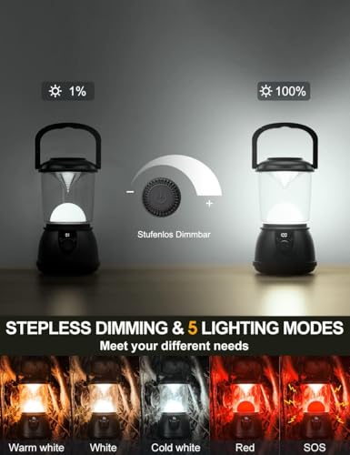 LED Camping Lantern Rechargeable, Up to 336H Running Time - Image 5
