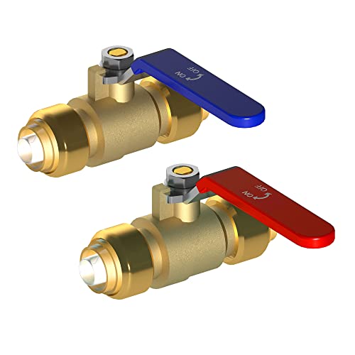 Hourleey 2 Pieces 1/2 Inch Push-Fit Full Port Ball Valve for Hot - Image 5