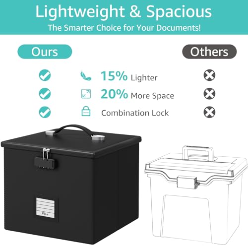 Fire Proof File Box for Documents - Portable Fireproof - Image 5