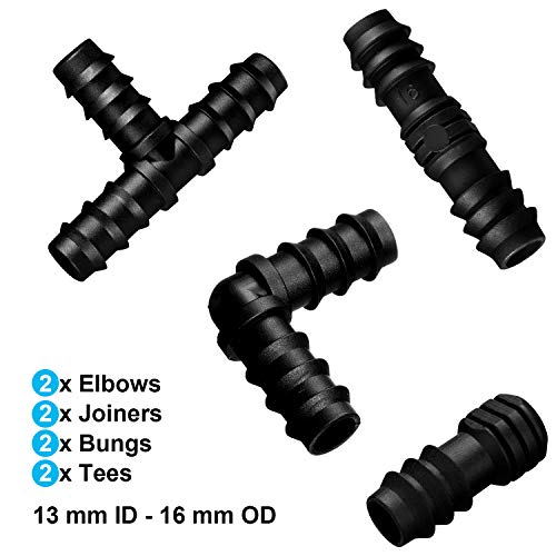 Maitys 8 Pcs 1/2 Inch Drip Irrigation Fitting Soaker Hose - Image 4