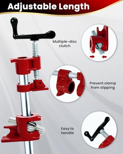 3/4" Pipe Clamps for Woodworking, Heavy Duty Quick Release - Image 6