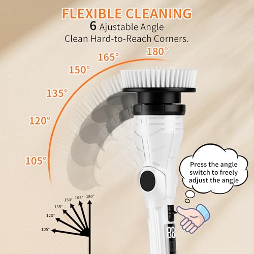 Electric Spin Scrubber, Power Cordless Cleaning Brush - Image 4