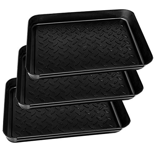 3 Pcs Under Sink Drip Tray, 13.8 * 10.8 Inch Plastic Under the Sink Drip Protector Tray Under the Sink Mat Under Sink Drip Catcher for Kitchen Bathroom or Laundry Room - Image 2
