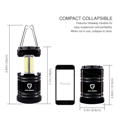 Gold Armour Camping Lantern, Battery Powered LED Lanterns - Image 6