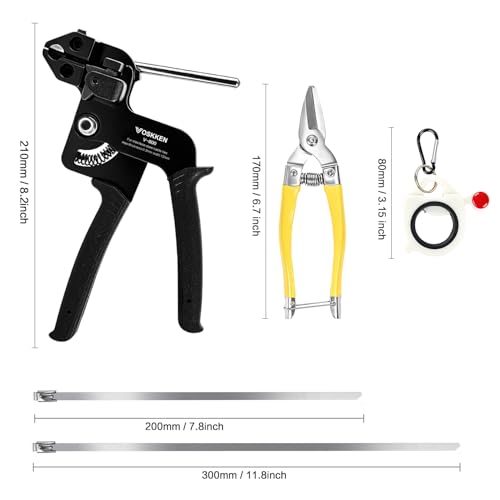 Metal Zip Ties Tool Kit with 300PCS 7.8/11.8" 304 - Image 3