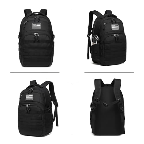 Military tactical backpack, backpack for men black | Travel Essentials - Image 5