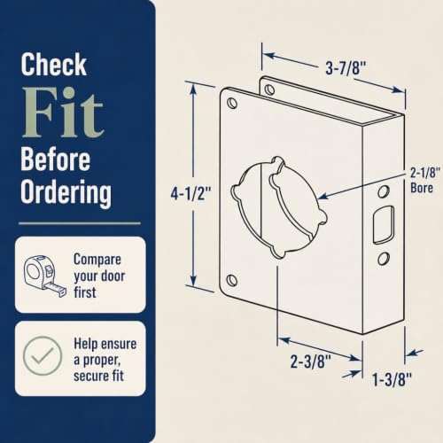 Prime-Line MP9454 Lock and Door Reinforcer, 1-3/8 in. x 2-1/8 in. - Image 3