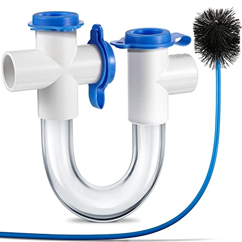 3/4 Inch Standard Condensate Trap with Cleaning Brush, PVC U Trap - Image 2