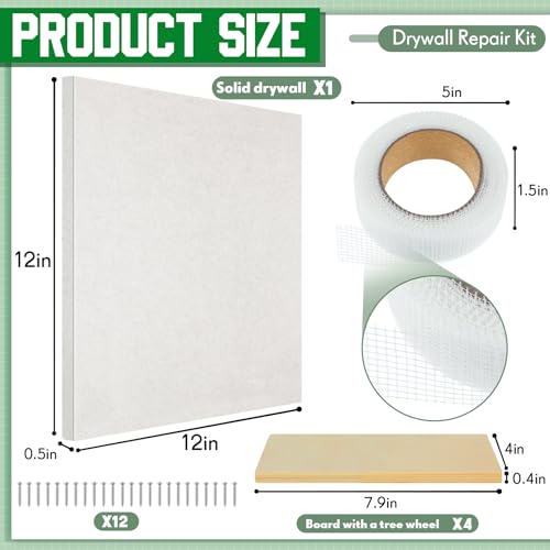 22 Pcs Drywall Repair Kit with 12x12x1/2" Drywall Repair | Home Repair - Image 4