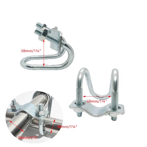 4 Pack Vertical Pipe Clip Cross Connector Clamp Mount OD - Image 3