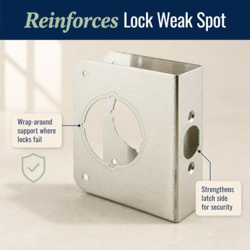 Prime-Line MP9454 Lock and Door Reinforcer, 1-3/8 in. x 2-1/8 in. - Image 4