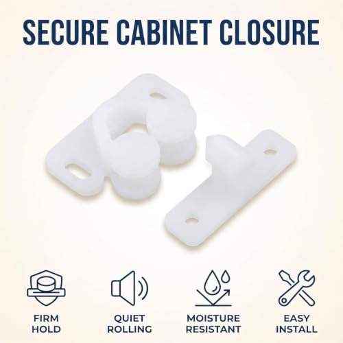 3Pcs White Marine Boat Ball Catch Door Cupboard Spring - Image 4