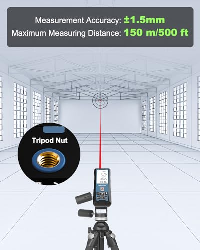 Laser Measuring Tool, 500FT Laser Measure Tool with ±1/16" - Image 4