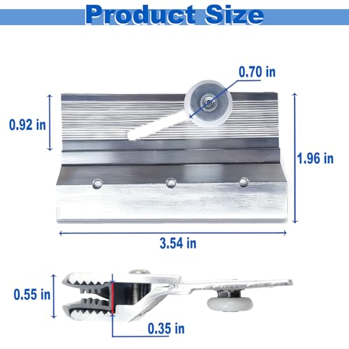 4-Pack M 6053 Frameless Shower Door Roller Assembly, 3/4 - Image 3