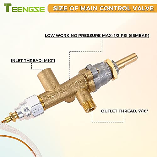 Brass Propane Safety Valve w/Thermocouple & Dump Switch - Image 3