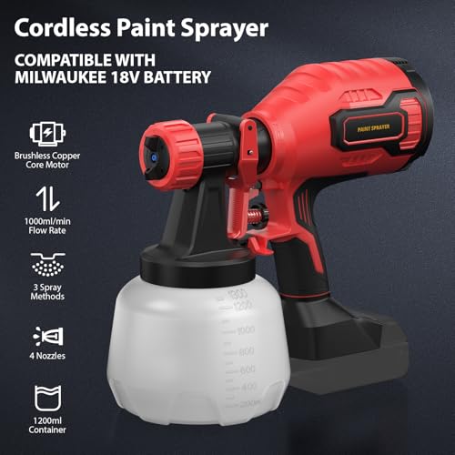 Paint Sprayer Compatible with Milwaukee 18V | Home Repair - Image 4
