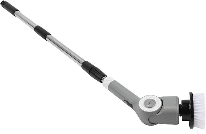 Electric Spin Scrubber Cordless | IPX7 Water - Safe with 7 Brush Heads | 3 Speed Scrubber for Bathroom Tile/Kitchen Sink/Grout Care | 100 Min Runtime, LED Display